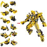 12 Packs Prefilled Easter Eggs with Toys Construction Cars Building Blocks (12 in 1), 3.4" Easter Eggs for Easter Eggs Hunt, Easter Basket Stuffers, Party Favor, Easter Filling, Classroom Prize by Joyin Inc.