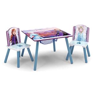 Delta Children Kids Table and Chair Set With Storage (2 Chairs Included) - Ideal for Arts & Crafts, Snack Time, Homeschooling, Homework & More, Disney Frozen II from AmazonUs/DEMQX