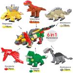 12PCS Pre Filled Easter Eggs Dinosaurs Party Favors Party Supplies Building Blocks Mini Animal Educational Toy Stacking Block Sets Science STEM Gift for Boys & Girls Kids Age 6+ by JGM