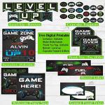 76 Pcs Video Game Party Favors - 16 Set of Reusable Gamer Drinking Straws with Gaming Party Cups and 44 PCs Tattoos for Kids Gamer Birthday Party Supplies from Empire Party Supply