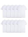 Fruit of the Loom Big Cotton T Shirt, Boys-10 Pack-White, Medium by Fruit of the Loom