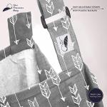 Cotton Nursing Cover - Large Breastfeeding Cover with Built-in Burp Cloth & Pocket - Soft, Breathable, Chemical-Free, 360Â° Coverage, Gray Nursing Cover for Breastfeeding by San Francisco Baby by San Francisco Baby