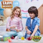 YoYa Toys Farm Beadeez Squishy Stress Relief Balls (6 Pack) - Squeezing Fidget Animal Shaped Toys With Water Beads For Kids and Adults - Sensory Toys for Autistic Children, ADHD, Anxiety, Party Favors from YoYa Toys