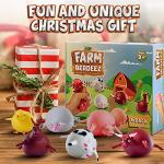 YoYa Toys Farm Beadeez Squishy Stress Relief Balls (6 Pack) - Squeezing Fidget Animal Shaped Toys With Water Beads For Kids and Adults - Sensory Toys for Autistic Children, ADHD, Anxiety, Party Favors from YoYa Toys