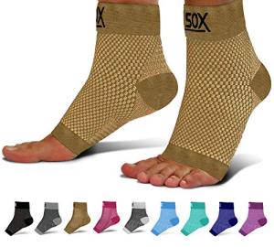 SB SOX Plantar Fasciitis Compression Socks for Women & Men (1 Pair) - BEST Ankle Socks for Plantar Fasciitis Relief, Arch Support, and Foot/Heel Pain for Everyday Use (Nude, Medium) from SB SOX