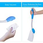 Eurobuy Long Reach Comfort Wipe, Bottom Buddy Toilet Tissue Wiping Aid, Folding Comfort Wipe Self Assist Toilet Aid, Ideal Daily Living Bathroom Aid for Limited Mobility from Eurobuy
