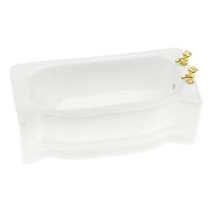 Colcolo 12th Bathroom Dollhouse Furniture White Square Bathtub Kids Doll House Pretend Play Miniature Playhouse Toys from Colcolo