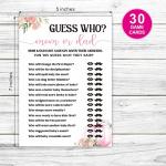 Pumpkin Themed Baby Shower Game Cards, Guess Who Mom or Dad double sided - 30 in pack (5 X 7 inches)-ï¼BABYYX-014ï¼ from DYIRBIIY