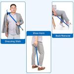 Metal Shoe Horn & Dressing Stick - Sock Remover Tool Independent Living Aids for Elderly Disabled Men Women from Fanwer