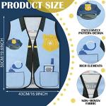 12 Pcs Kids Community Helpers Costumes Preschool Dress Vest Career Cosplay Cloth Toddler Occupation Pretend Role Play for Kids Dramatic Play Toys by 