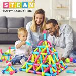 Magnetic Sticks Blocks Building Toys, STEM Montessori Toys for 3+ Year Old Boys & Girls, DIY Learning Educational Magnets Gift for Toddler Kids Toys Starter Set from Loovio