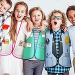 12 Pcs Kids Community Helpers Costumes Preschool Dress Vest Career Cosplay Cloth Toddler Occupation Pretend Role Play for Kids Dramatic Play Toys by 