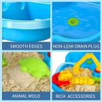 Bennol Kids Sand Water Table Toys for Toddlers, 4 in 1 Outdoor Sand and Water Play Table Beach Toys for Kids Boys Girls, Water Activity Tables Summer Toys for Outside Backyard for Toddlers Age 3-5 from Bennol