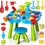 Bennol Kids Sand Water Table Toys for Toddlers, 4 in 1 Outdoor Sand and Water Play Table Beach Toys for Kids Boys Girls, Water Activity Tables Summer Toys for Outside Backyard for Toddlers Age 3-5 from Bennol