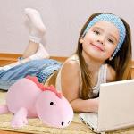 3.5 lbs Weighted Dinosaur Plush, Dino Weighted Plush Animal Stuffed Stress Relief Throw Pillow(Pink Dino 24" 3.5 lbs) from Feipeng