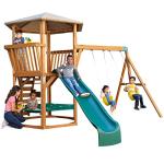 KidKraft Jungle Journey Wooden Outdoor Swing Set/Playset with Swings, Slide, Rock Wall and Observation Deck from KidKraft