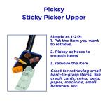 Picksy Premium Sport Compact Sticky Picker-Upper | Reaching Aid | Compact and Portable | Sport Handle for Active Lifestyle by Sky Leap LLC