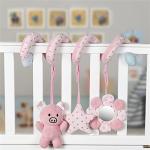 AIyMltd Spiral Toys for pram,Spiral Activity Hanging Toys Car Seat Toys Baby Spiral Toy,with Ringing Bell Soft Cuddly Toy,Suitable for All Babies by AIyMltd