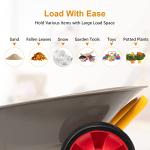 Costzon Kids Wheelbarrow, Heavy Duty Metal Wheel Barrel w/ Steel Frame, Non-Slip Handles, All-Terrain Wheels for Sand, Snow, Plant Transfer, Outdoor Play for Toddlers Aged 2 Years and Up by Costzon