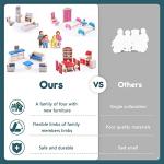 Dollhouse Furniture Wooden Dollhouse Furniture Set Includes 5 Room Kit and Dollhouse Dolls Set for Dollhouse Furniture 1 12 Scale Pretend Play Kids Toy from Toydaze