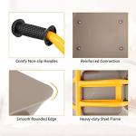 Costzon Kids Wheelbarrow, Heavy Duty Metal Wheel Barrel w/ Steel Frame, Non-Slip Handles, All-Terrain Wheels for Sand, Snow, Plant Transfer, Outdoor Play for Toddlers Aged 2 Years and Up by Costzon