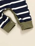 Infant Newborn Baby Boy Clothes Stripe Cotton Romper Long Sleeve Jumpsuit Hat Baby Boys Fall Winter Outfit 0-3 Months from OKGIRL