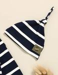 Infant Newborn Baby Boy Clothes Stripe Cotton Romper Long Sleeve Jumpsuit Hat Baby Boys Fall Winter Outfit 0-3 Months from OKGIRL