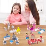 Dollhouse Furniture Wooden Dollhouse Furniture Set Includes 5 Room Kit and Dollhouse Dolls Set for Dollhouse Furniture 1 12 Scale Pretend Play Kids Toy from Toydaze