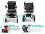 Intelligent Folding Electric Wheelchair for Adults, Lightweight Foldable Powered Wheelchair, Power Wheelchair, Portable Folding Carry Wheelchair, Durable Wheelchairs by innuovo