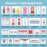 Dollhouse Furniture Wooden Dollhouse Furniture Set Includes 5 Room Kit and Dollhouse Dolls Set for Dollhouse Furniture 1 12 Scale Pretend Play Kids Toy from Toydaze