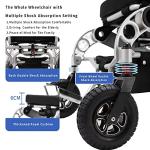 Intelligent Folding Electric Wheelchair for Adults, Lightweight Foldable Powered Wheelchair, Power Wheelchair, Portable Folding Carry Wheelchair, Durable Wheelchairs by innuovo