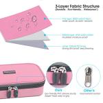 Aiscool Big Capacity Pencil Case Holder Canvas Bag Pen Organizer Pouch Stationery Box for School Supplies Office Stuff (Pink) by Aiscool