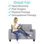 Vive Proflex Strap - Physical Therapy Leg Lifter Assist with Nylon Webbing for Recovery, Stretching - Loop with Hand Grips - Lift Foot, Calf - Rigid for Elderly, Handicapped, Injury, Car and Bed by Vive Health