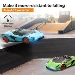MIEBELY Lamborghini Remote Control Car, 1:12 Scale Lambo Toy Car 7.4V 900mAh Officially Licensed 12Km/h Fast Rc Cars with Led Light 2.4Ghz Model Car for Adults Boys Girls Birthday Ideas Gift - Blue from JIANFENGYUAN TOYS
