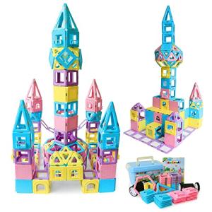MAGBLOCK Magnetic Building Blocks STEM Educational Toys Tiles Set for Boys & Girls Magnet Stacking Block Sets for Kid's Basic Skills Learning & Development Toys-Great Gifts 103PCS by Maige