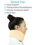 Vive Neck Brace - Foam Cervical Collar - Vertebrae Whiplash Wrap Aligns and Stabilizes Spine - Adjustable Spinal Support Can Be Used While Sleeping and Relieves Pain, Pressure from Vive Health