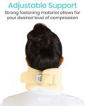 Vive Neck Brace - Foam Cervical Collar - Vertebrae Whiplash Wrap Aligns and Stabilizes Spine - Adjustable Spinal Support Can Be Used While Sleeping and Relieves Pain, Pressure from Vive Health