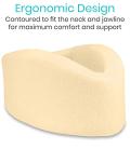 Vive Neck Brace - Foam Cervical Collar - Vertebrae Whiplash Wrap Aligns and Stabilizes Spine - Adjustable Spinal Support Can Be Used While Sleeping and Relieves Pain, Pressure from Vive Health