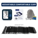 Wellue Bluetooth Blood Pressure Monitor - Digital Upper Arm Blood Pressure with Wide Range Cuff, Large Backlit LCD, Storesup to 240 Readings for Two Users, BP Monitor for iOS & Android Devices from Wellue