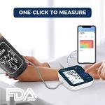 Wellue Bluetooth Blood Pressure Monitor - Digital Upper Arm Blood Pressure with Wide Range Cuff, Large Backlit LCD, Storesup to 240 Readings for Two Users, BP Monitor for iOS & Android Devices from Wellue