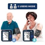 Wellue Bluetooth Blood Pressure Monitor - Digital Upper Arm Blood Pressure with Wide Range Cuff, Large Backlit LCD, Storesup to 240 Readings for Two Users, BP Monitor for iOS & Android Devices from Wellue