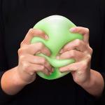 Master Toys & Novelties Glow in The Dark Super Duper Lime Green 4 inch Thermoplastic Resin Squish Ball by Master Toys & Novelties