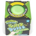 Master Toys & Novelties Glow in The Dark Super Duper Lime Green 4 inch Thermoplastic Resin Squish Ball by Master Toys & Novelties