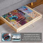 Lavievert Wooden Jigsaw Puzzle Table Puzzle Board, Large Portable Folding Tilting Table with 2 Drawers & Non-Slip Surface for Puzzles Up to 1,000 Pieces by Lavievert