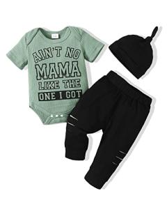 NZRVAWS Baby Boy Clothes 3-6 Months Baby Clothes Boy Bodysuit Pant Sets Infant Baby Boy's Clothing by 