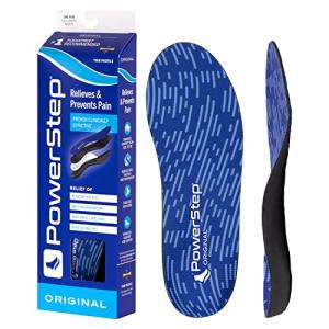 Powerstep Unisex-Adult Original Insoles, Low Profile, Support for Normal Arches, No Trimming Required, Shoe Size Inserts, Blue/Black, Men's 6-6.5 / Women's 8-8.5 by Powerstep
