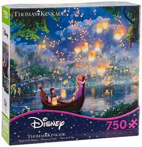 Ceaco 750 Piece Thomas Kinkade - Disney Dreams, Tangled Starlight Jigsaw Puzzle, Kids and Adults from Ceaco