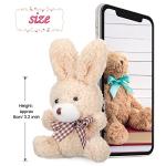 12 Pieces 4 Inch Plush Tiny Toy Bear Bunny Valentine's Day Stuffed Animals Plush Soft Tiny Favors Jointed Doll Toys Small Furry Dolls for Party Favors DIY Keychain Bag Decor (Rabbit) by Zomiboo