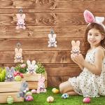 12 Pieces 4 Inch Plush Tiny Toy Bear Bunny Valentine's Day Stuffed Animals Plush Soft Tiny Favors Jointed Doll Toys Small Furry Dolls for Party Favors DIY Keychain Bag Decor (Rabbit) by Zomiboo