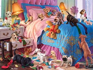 Buffalo Games - A Roomful of Naughty Puppies - 750 Piece Jigsaw Puzzle by Buffalo Games
